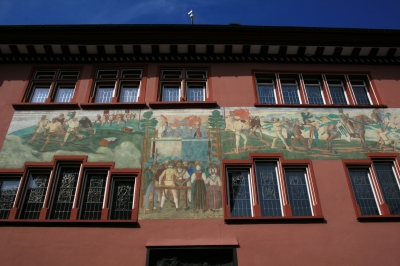 Fassade in Appenzell, Schweiz
