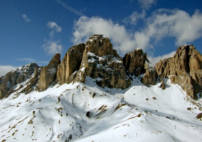 Dolomiten - Langkofelgruppe im Winter
