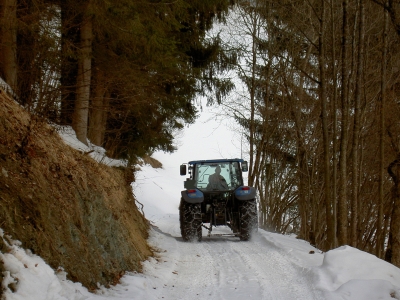 Landwirte arbeiten auch im Winter