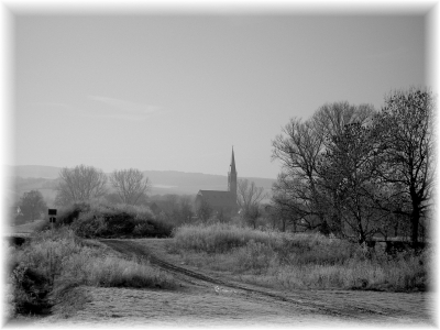 Landschaft schwarz-weiss