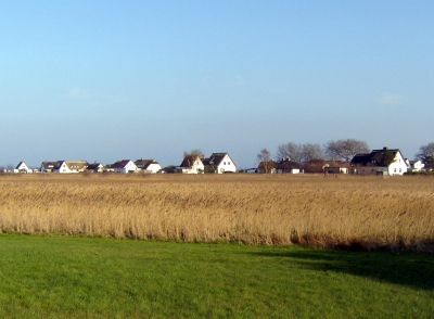 Blick auf Neuendorf auf Hiddensee