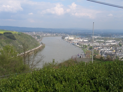 Andernach am Rhein von oben