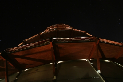 Jahrhundertturm bei Nacht