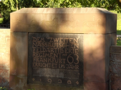 Gedenktafel in der Taunusanlage in Frankfurt