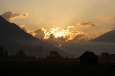 Sonnenaufgang im Ennstal 1