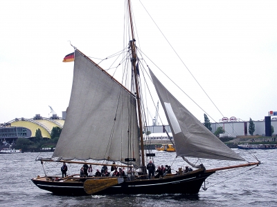 altes Segelschiff im Hamburger Hafen