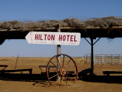 Hilton Hotel Signpost