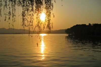 Sonnenuntergang am Westsee