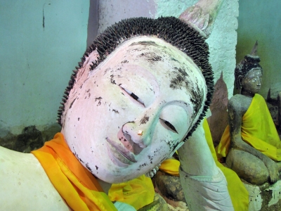 Buddhastatue liegend Wat Samret/Koh Samui