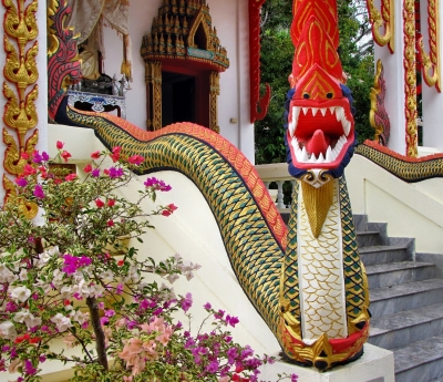 Tempeleingang Wat Samret/Koh Samui