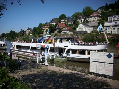 Fahrgastschiff auf dem Neckar