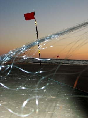 Fischernetz in der Abendsonne