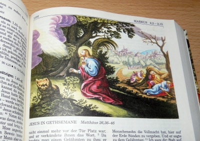 Jesus in Gethsemane - Kupferstich von Matthäus Merian