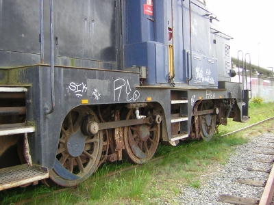 Alte Diesellok im Hafen von Esbjerg/Dänemark, Detail (1)