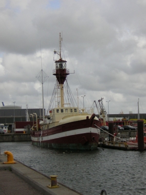 Altes Feuerschiff im Hafen von Esbjerg/Dänemark