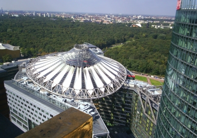 Dach des Sony Centers am Potsdamer Platz