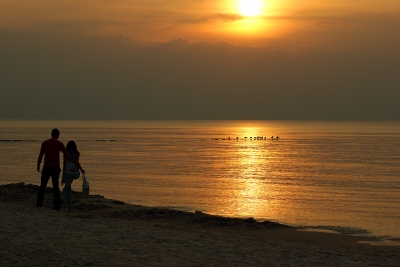 Zusammen am Strand