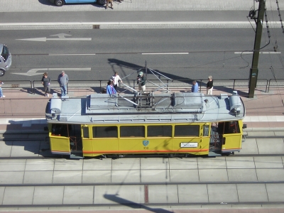 Historische Straßenbahn in Rostock