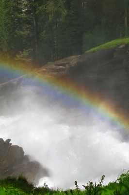 Krimmler Wasserfall mit Regenbogen