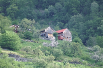 Bauernhaus in den Bergen von Norwegen