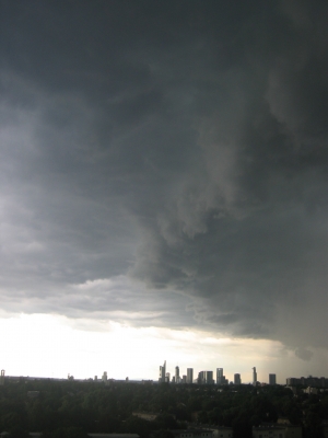 Unwetter über Frankfurt