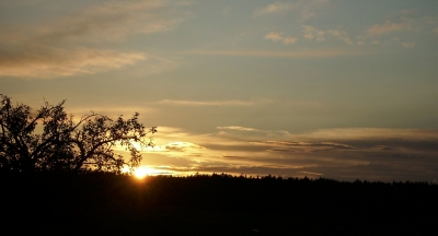 Sonnenuntergang über dem Odenwald