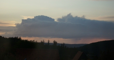 Sonnenuntergang über dem Odenwald