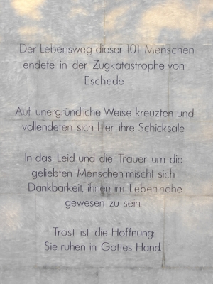 Denkmal des ICE Unglückes in Eschede