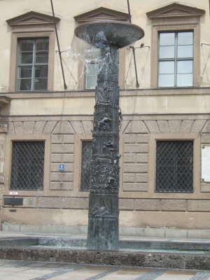 Brunnen in der Münchner Fußgängerzone