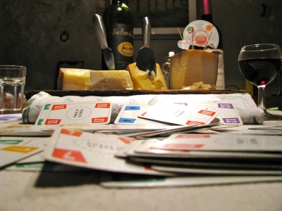 Käse, Wein und Karten