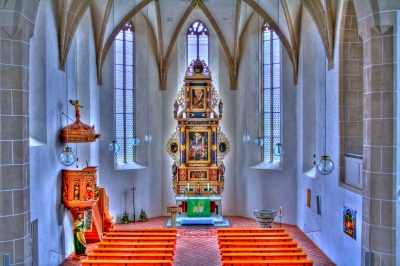 Bautzener Michaeliskirche von innen in HDR
