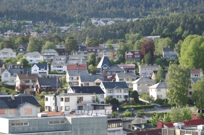 Blick auf Molde beim Auslaufen