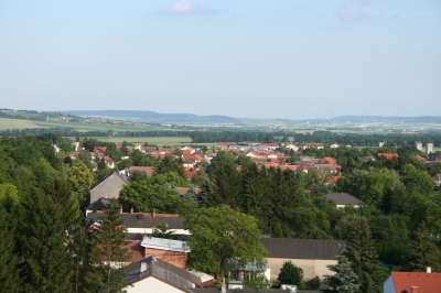 Steinbrunn aus 27 m Höhe.....