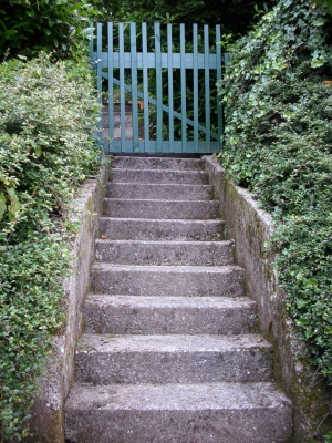 Treppe mit Tor