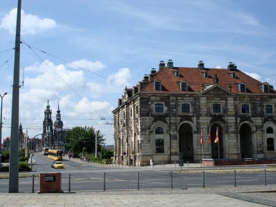Dresden - Blockhaus und Augustusbrücke