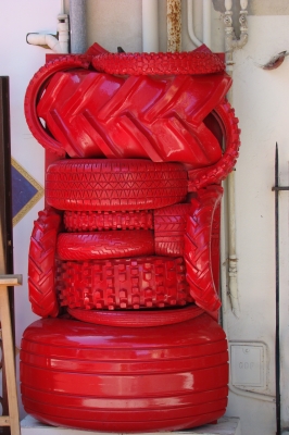 Tyres in red