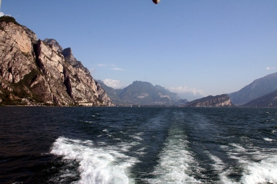 Volle Fahrt am  Gardasee