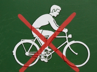 Fahrradfahren verboten