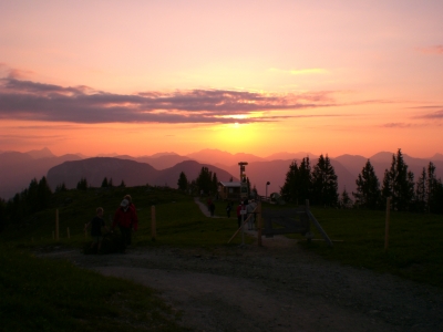 Sonnenuntergang in Tirol