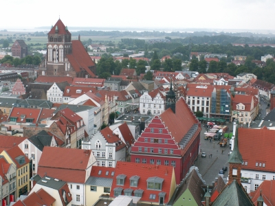 Blick auf Greifswald