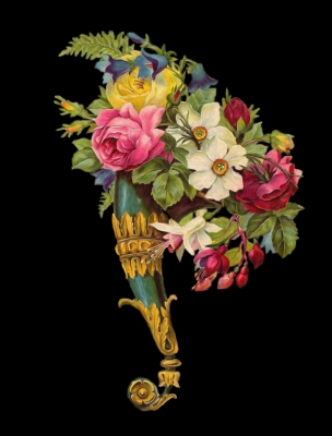 Pixelclipart  Füllforn mit Blumen