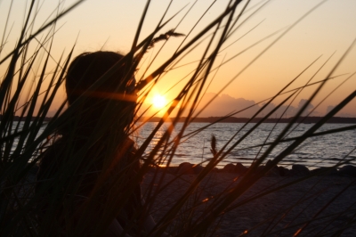 Sonnenuntergang am Strand Laboe