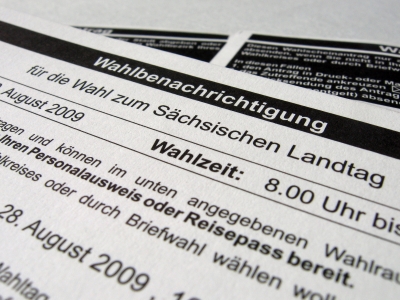 Wahlbenachrichtigung Landtagswahl 2009