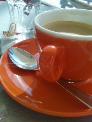 Kaffee in orange..
