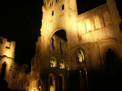 Abtei Jumiège Beleuchtung bei Nacht