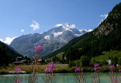 Idyllischer Bergsee mit Pigne d'Arolla
