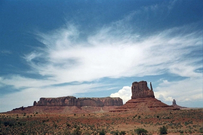 staubiges Land das Monument Valley