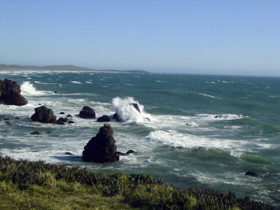 Brandung (Flut) an der Pazifikküste in Oregon