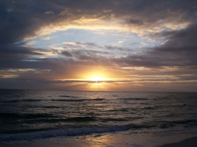 Sonnenuntergang am Meer, Panama City Beach, Florida 1