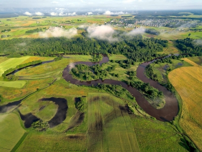 Flusslauf - Luftbild